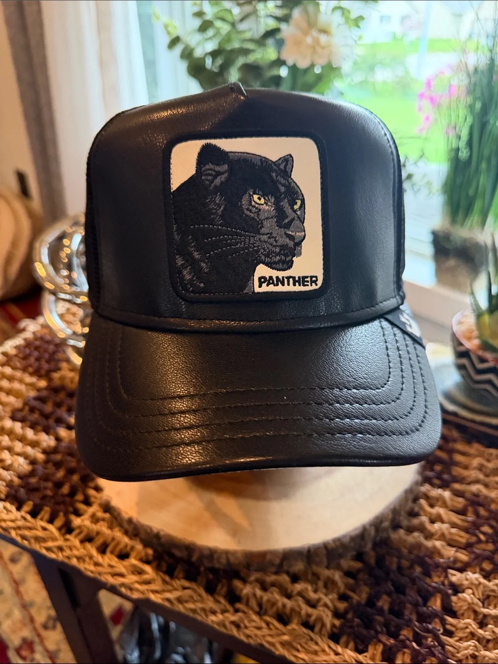 Goorin Bros The Farm Shleather Panther Black Trucker Hat NWT 101-1828